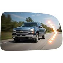 Burco 4002S Flat Passenger Side View Mirror Glass with Turning Signal, OEM# 19153376/88980582, Fits Chevrolet Avalanche 1500/2500 Silverado 1500-3500/1500HD-2500HD Suburban 2500 GMC Sierra 1500-3500