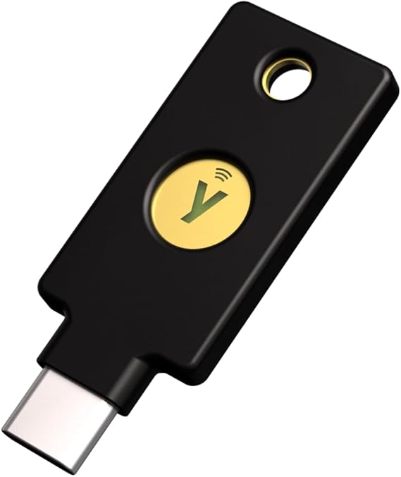 Yubico - YubiKey 5C NFC - Two Factor Authentication USB and NFC Security Key, Fits USB-C Ports and Works with Supported NFC Mobile Devices - Protect Your Online Accounts with More Than a Password