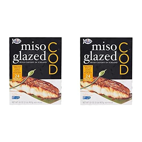 High Liner Frozen Miso Glazed Cod - Wild-Caught in Iceland - With Miso Teriyaki Sauce - Specialty Imported Food, Rich Source of Protein