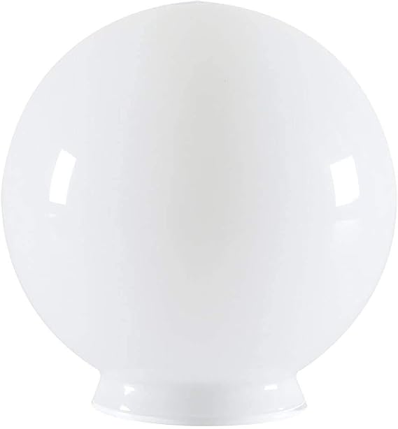 Replacement Glossy White Glass Shades Glass Globe Any Size (6/8/10/12/14)