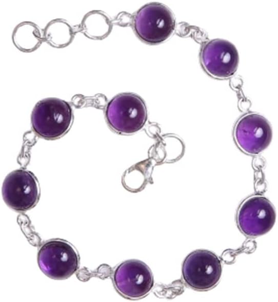 Natural Amethyst Bracelet, 925 Silver Bracelet, Handmade Amethyst Bracelet, Bohemian Jewelry, Statement Silver Bracelet, Delicate Silver Bracelet, Simple Elegant Bracelet, Engagement Gift