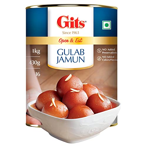 Gits Gulab Jamun Tin, 1Kg