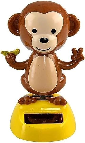 Cute Monkey Solar Power Dancing Monkey Figure for Car Dashboard Desktop Decor Auto Parts Solar Power Kits, Automobile Accessories, Auto Parts