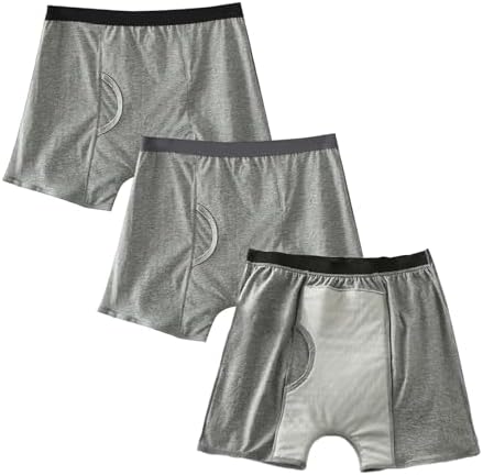 Lmaray Incontinence Leak-Proof Boxer Briefs for Men, Adult Diaper Panties for Disabled, Elderly, Bedridden Patient, 200cc