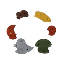 Atomik Rock Climbing Holds Set of 6 Screw-On Limestones in Assorted Earth Tones