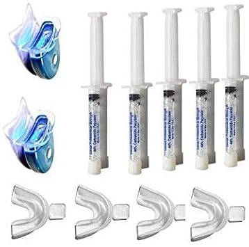 Teeth Whitening at Home Kit with 1 Syringes 35% Gel, 4 Mouth Trays, 2 LED Lights