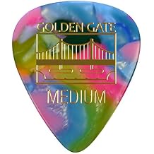 Golden Gate MP-447 Deluxe Flat Pick - The Sideman - Colorful Clown Confetti - Medium