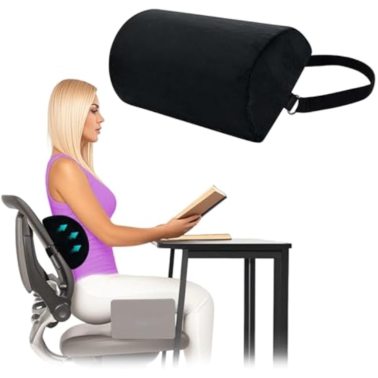 AOSSA BBL Pillow Back Support, Brazilian Butt Lift After Surgery, BBL Chair Lumbar Pillow for Sitting, Driving, Toilet Seat Cushion, BBL Essentials for Women Recovery Back Support Only Black