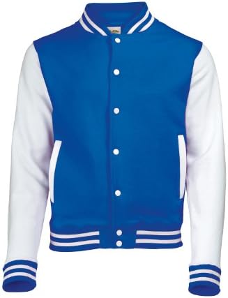Awdis Unisex Varsity Jacket Medium Royal BlueWhite