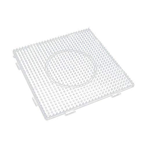 ULTNICE 6pcs Fuse Beads Boards Square Clear Plastic Pegboards for Kids for DIY Craft Art Project 5mm