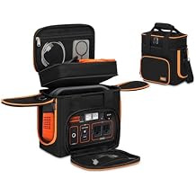 Portable Carrying Case Compatible with Jackery Explorer 300/300 plus/240/240 v2/290/160, Flip-top Design, Double-Layer Soft Power Station Storage Bag for Accessories/Charging Cable/Solar Generator