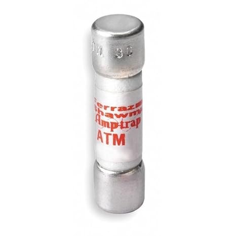 Mersen ATM Amp-Trap Fast-Acting Midget Fuse, 600VAC/DC, 100kA, 1/10 Ampere, 13/32" Diameter x 1-1/2" Length
