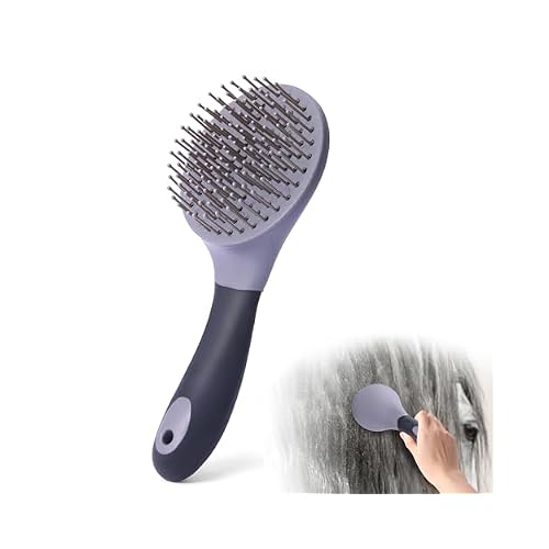 Equine Mane & Tail Combs Horse Brush Shedding Brush Grooming Tool for Horse Gray