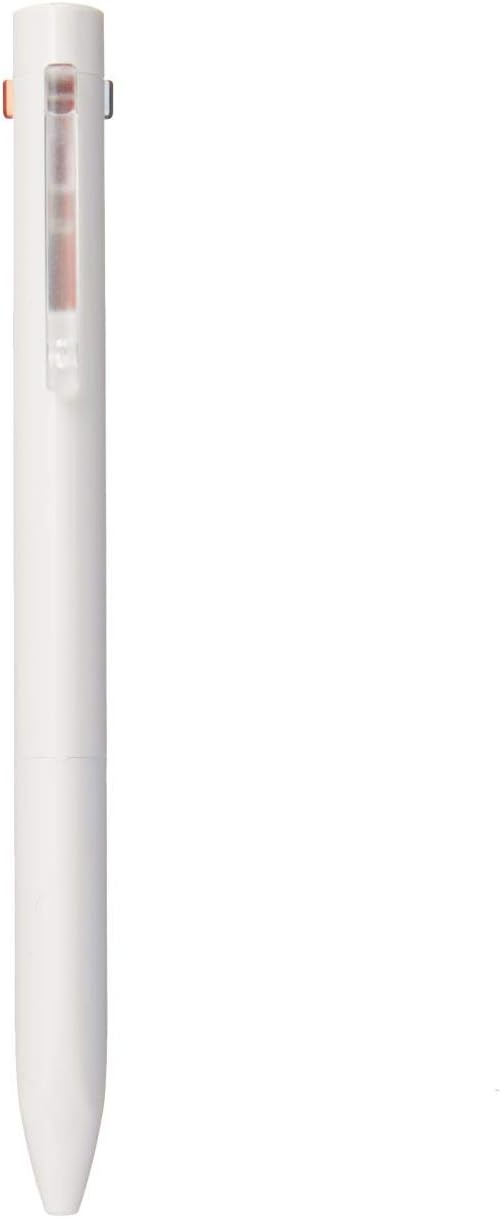 MUJI 02553036 Triangular 2-Color Ballpoint Pen / Mechanical Pencil, White Body, Black/Red, 0.03 inches 0.7 mm, Sharpness 0.02 inches 0.5 mm, Oil Based