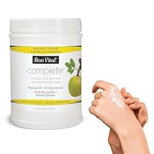 Bon Vital Complete Massage Creme, 5-Gallon, Unscented Non-Greasy Cream with Marula, Olive & Jojoba Oils, Hypoallergenic Moisturizer for Professional or Home Use, Premium Dual-Purpose, Massage Therapy