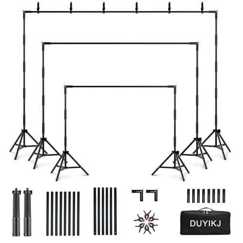 Photo Backdrop Stand, 10x7.5 FT Photo Studio Adjustable Background Stand,Portable Photography Arch Backdrop Stand Kit with Carrying Bag for Parties,Photoshoot,Wedding,Events Decoration