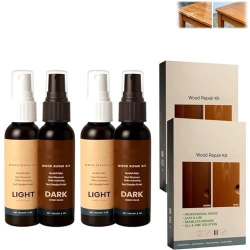 Wood Repair Kit,Professional Wood Floor Scratch Repair, Wood Repair Kit Scratch Cover for Wood,Restore a Finish for Wood,Wood Furniture Repair Kit 2PCS