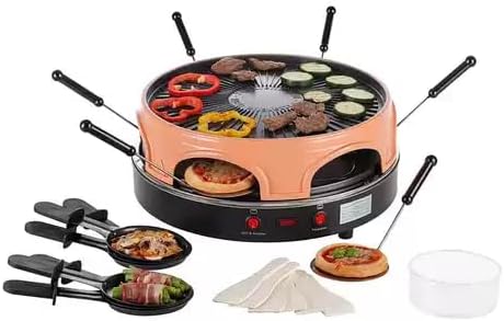 Electric Pizza Oven - Sharing Pizza Maker with Terracotta Dome-Mini Pizza Bake Oven Round Pizza Maker for Pizza Party Home Party, Real Family Fun for 6 People