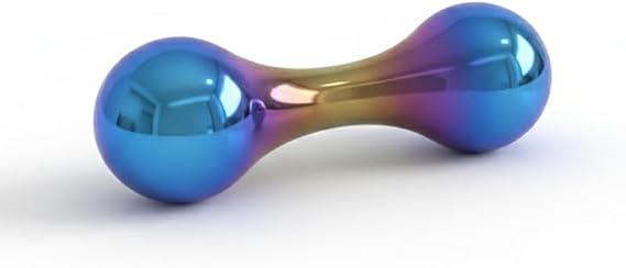 Titanium Knucklebone Fidget Toy Grade 5 Titanium EDC Roller for Stress Relief, Focus & Anxiety Relief, CNC Machined Minimalist Fidget Stick for Everyday Carry (Ti-6Al-4V) (Blue Gold Gradient)