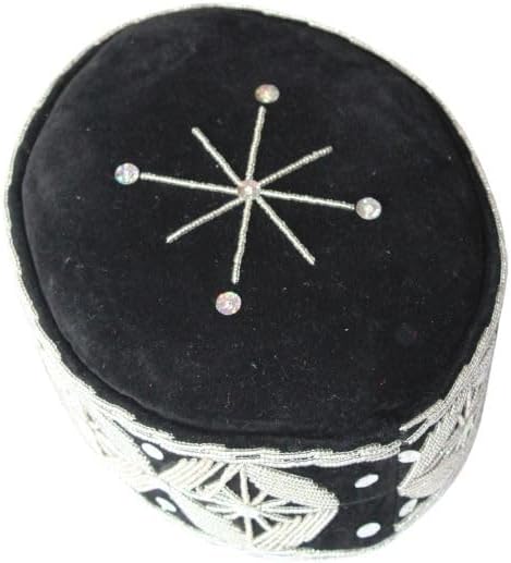 Velvet Hard Hat/Cap, Igbo Ozo Cap, Stoned Crown, Igbo Traditonal Stoned Cap, Yoruba Cap, African Mens Hat