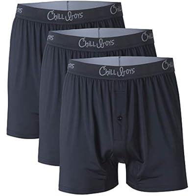 Chill Boys Performance Boxers 3 Pack Mens Underwear Moisture Wicking Comfortable Boxer Shorts