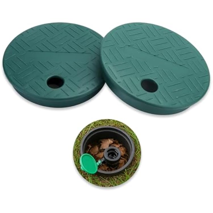 2PCS Sprinkler Valve Cover,ID 5.5 OD 6 Sprinkler Irrigation Valve Box,Valve Box Cover Lid for Outdoor Sprinkler Irrigation Control Water System Lawn,Ideal for Irrigation Systems & Landscaping