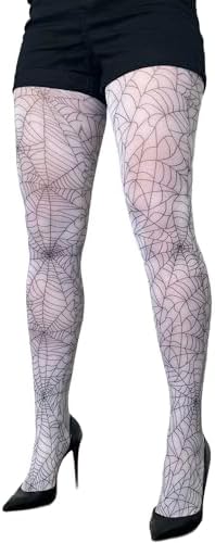 White Spider Web Tights