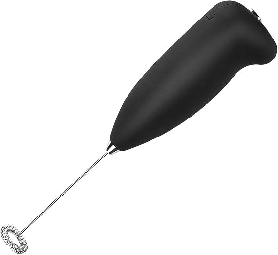 Electric Milk Frother, Stainless Steel Whisk