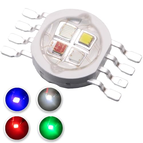 10pcs 12W RGBW High Power LED Chip Multicolor 8 pins Super Bright Light Emitter Components DIY Lighting Floodlight Replacement350mA140degRed2.2-2.4V,GreenBlueWhite3.0-3.2V