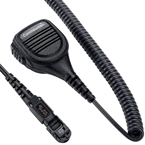 commountain Speaker Mic Compatible with Motorola Potable Radios XPR 3500e XPR 3300e 3500 3300 XPR3500e XPR3300e XPR3500 XPR3300, Noise Reduction Shoulder Microphone