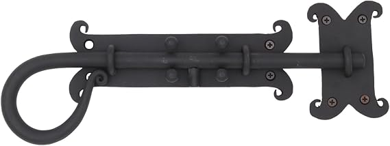 Wrought Iron Cane Tower Slide Bolt 13 Inch