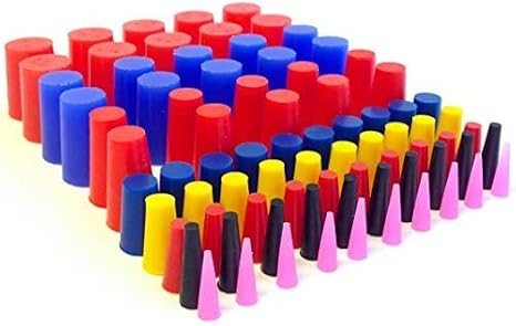 80 Pc 1/16" to 3/4" High Temp Silicone Rubber Tapered Plug Kit - Powder Coating Custom Painting Supplies