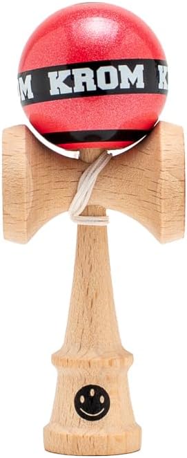 KROM Kendama MIKRO Red Mini Kendama Made of Beech Wood Fully playable Pocket Size for Beginners & pros