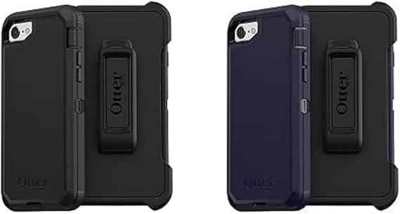 OTTERBOX Defender Series Case for iPhone SE (Agave Green/Maritime Blue) & Defender Series Case for iPhone SE (2nd Gen - 2020) & iPhone 8/7 (NOT Plus) - Frustration FREe Packaging - Black
