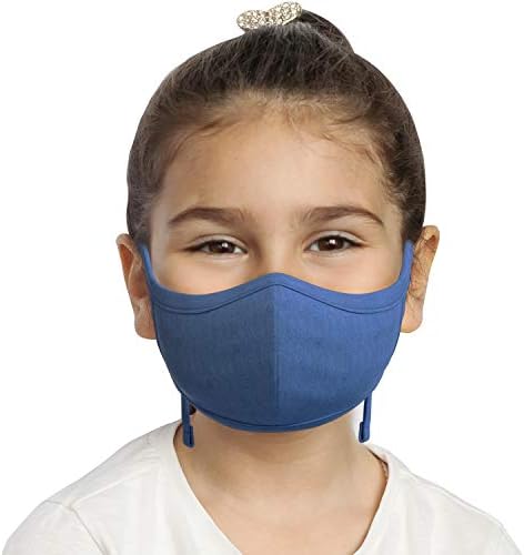 Cottonique Organic and Hypoallergenic Face Covering with Adjustable Earloops Kids: SM, 3Pack - Assorted Colors