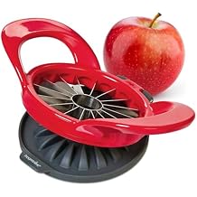 PrepWorks Dishwasher Safe Apple Slicer and Corer 16-Slice Thin Apple Cutter with Safety Cover