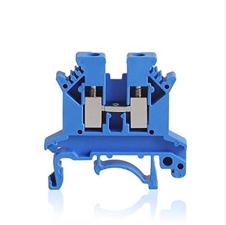 100 Pcs UK2.5B DIN Rail Terminal Block Screw Clamp Connector 690V 32A - Blue