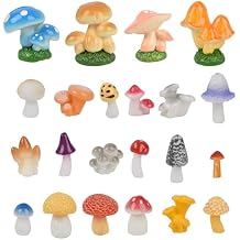 Miniature Resin Mushroom 22PCS, Mini Mushrooms for Crafts Tiny Fairy Garden Mushrooms for Outdoor Home Decor Micro Moss Landscape Statues Craft