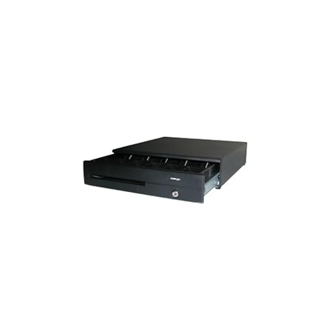Posiflex CR6417L0 Series CR6400 Cash Drawer, USB Interface, Scratch Resistant, 16.85" W x 18.11" D x 3.94" H, Black