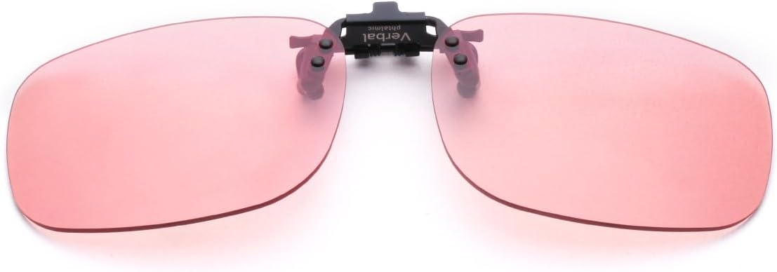 FL-41 Migraine, Anti-Blue Light Sensitivity Photochromic Clip on Glasses | Photophobia Eyestrain Glasses, Blue Light Blocking Glasses, Fluorescent Light Glasses, UV Protection, Computer Screen Glare