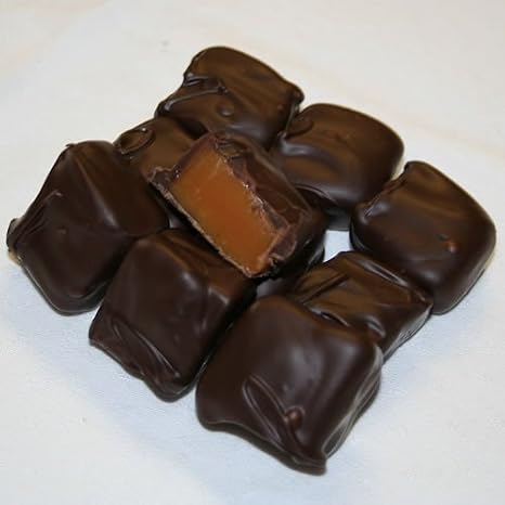 Chocolate Covered Caramels - Dark Chocolate, One Pound