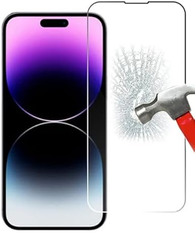 iPhone 16 EXTRA DURABLE 13H Tempered Glass Screen Protector, Fingerprint Resistant