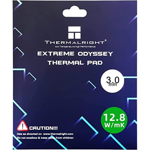 Thermal Pad 12.8 WmK, 120x120x3mm, Non Conductive Heat Resistance High Temperature Resistance, Odyssey Silicone Thermal Pads for PC Laptop HeatsinkCPUGPULEDPS4 Cooler