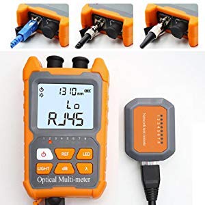 Mini Optical Fiber Power Meter FC/SC/ST Universal Interface Fiber Tester Integrated OPM, VFL, and RJ45 Functions