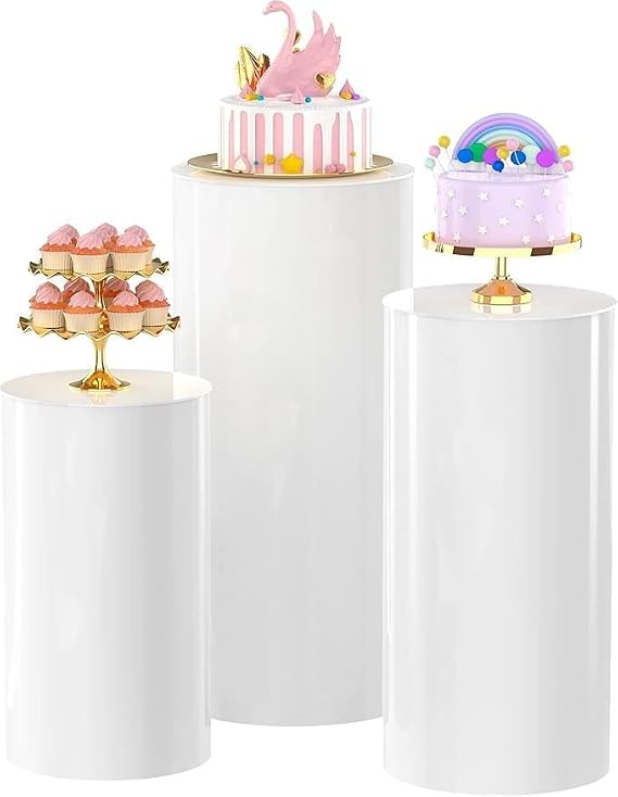 HoldOneLight Cylinder Pedestal Stand Set, Display Stands