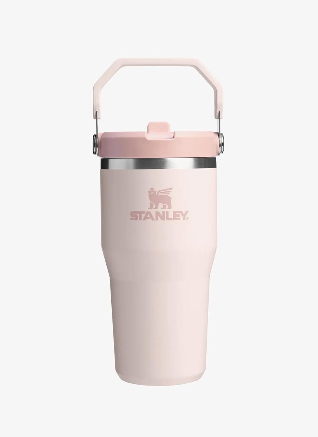 Stanley IceFlow Flip Straw Tumbler Pipetli Termos Bardak, Pembe Kuvars (Rose Quartz), 0.60 Litre