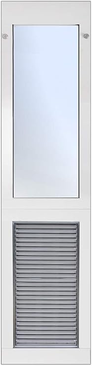 Armor Flex Air Tight Aluminum Frame Low-E Patio Pet Doors - High Tech Pet - Dog Door-Cat Door-Sliding Glass Patio Door Installation-Extra Large Pet - Extra Tall Sliding Glass Door Height - AF1-STE-XL