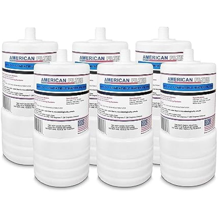 American Filter Company, Water Filter, Model # AFC-APH-217, Compatible with AquaPure R 3m R Water Filter System AP200 Compatible Replacement Cartridge AP217 KW217 6-Filters