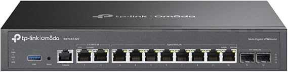 Omada ER7412-M2, Multi-Gigabit VPN Router | Quad-core, 2X 2.5G Ports, 1x USB 3.0 Port