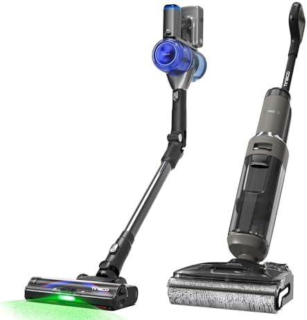 Tineco Floor ONE i6 Stretch Wet Dry Vacuum Cleaner Pure ONE S70 Cordless Vacuum Cleaner, 180 Foldable Lay- Flat, Long Runtime for Home